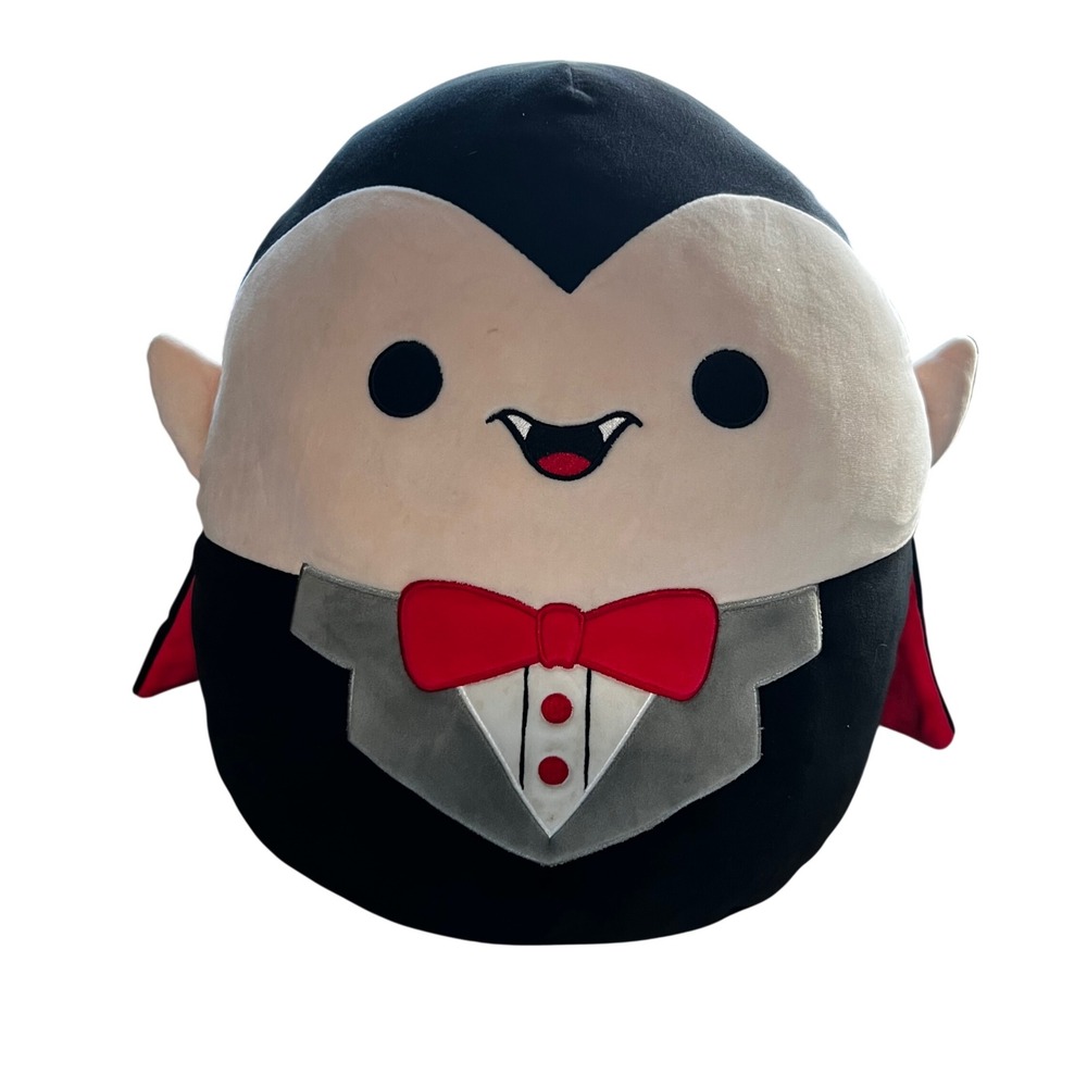 Squishmallows 16in Drake the Vampire Plush Black Halloween Tuxedo Cape